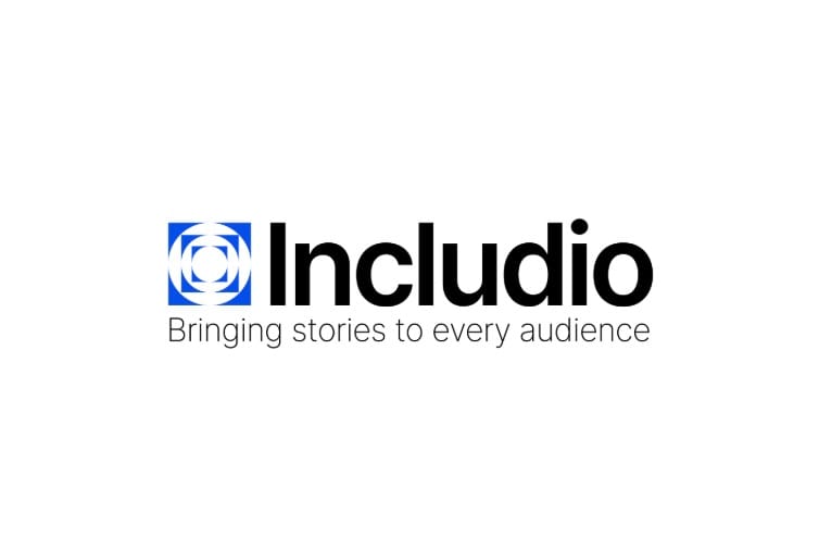 Includio logo with tagline "Bringing stories to every audience"